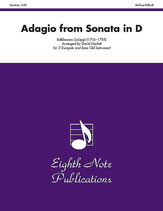 cover ADAGIO FROM SONATA IN D MAJOR 3 TRUMPETS/ BASS CLEF INST cover